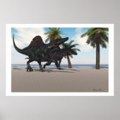 Spinosaurus Walking Print ポスター (正面)