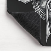 Spiral Blade Sigil – Abstract Rotational Symbol マウスパッド (コーナー)