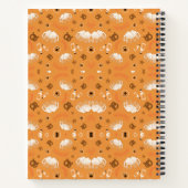 Spiral-bound notebook with an orange cover ノートブック (裏面)