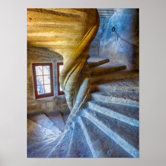 Spiral Castle Staircase, France ポスター (正面)