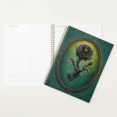 Spiral Hardcover Planner with a surreal rose プランナー手帳 (ディスプレー)