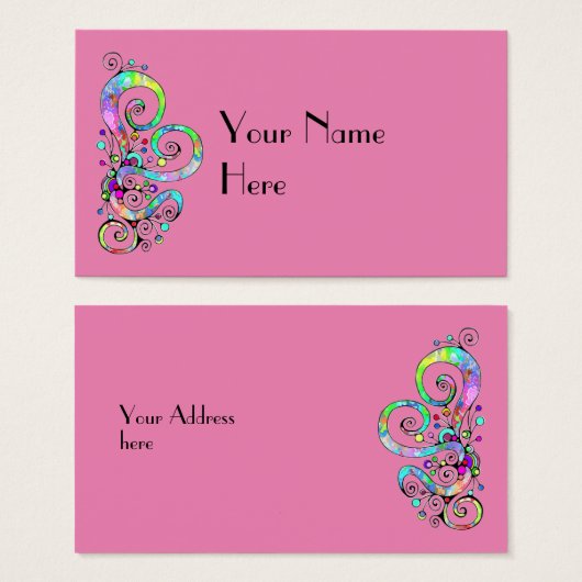 Spiral Heart Hand Painted Design 1 (正面&裏面)