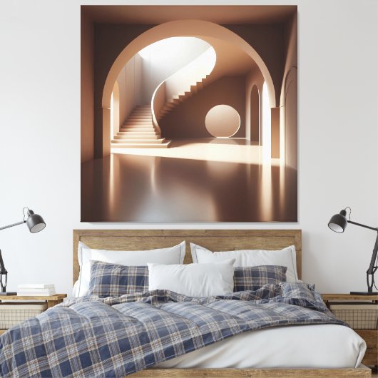 Spiral Light Architecture キャンバスプリント (インサイチュ (寝室))