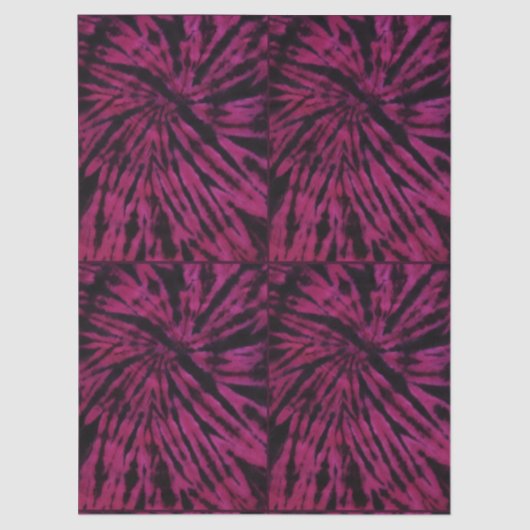 Spiral Nautilus Tie-Dye Pink Red Purple Decoupage 薄葉紙 (正面)