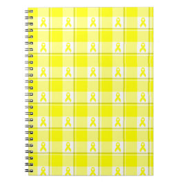 Spiral Notebook Bladder Cancer Plaid, Yellow ノートブック