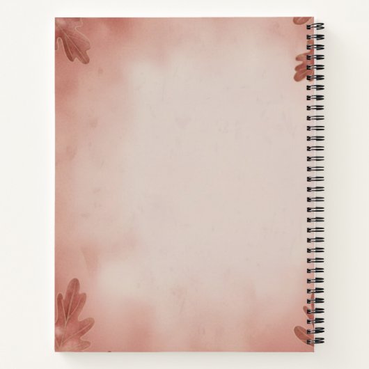 Spiral Notebook Cozy Notes" Autumn Vibes Deluxe Sp ノートブック (裏面)