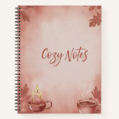 Spiral Notebook Cozy Notes" Autumn Vibes Deluxe Sp ノートブック (正面)