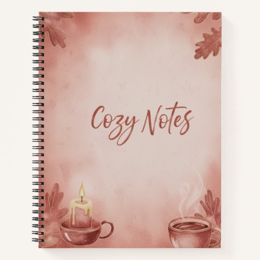 Spiral Notebook Cozy Notes" Autumn Vibes Deluxe Sp ノートブック (正面)