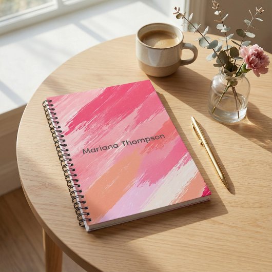  Spiral notebook  dIagonal stripe pastel color ノートブック