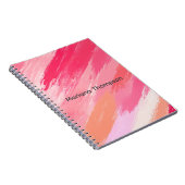  Spiral notebook  dIagonal stripe pastel color ノートブック (右側)