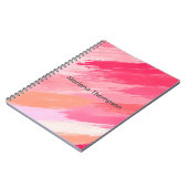  Spiral notebook  dIagonal stripe pastel color ノートブック (左側)