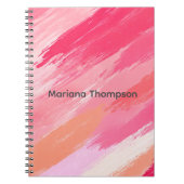  Spiral notebook  dIagonal stripe pastel color ノートブック (正面)