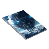 Spiral notebook featuring a galaxy world design ノートブック (右側)