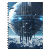 Spiral notebook featuring a galaxy world design ノートブック (正面)