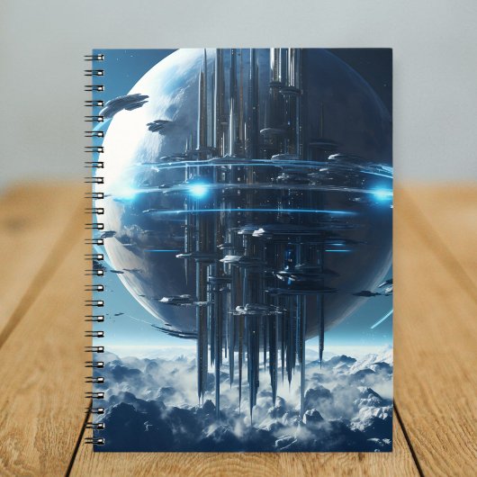 Spiral notebook featuring a galaxy world design ノートブック