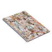 Spiral notebook featuring mixed media artwork. ノートブック (右側)