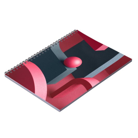 Spiral notebook geometric shapes - Modern notebook ノートブック (左側)