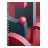 Spiral notebook geometric shapes - Modern notebook ノートブック (正面)