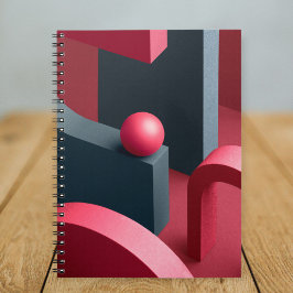 Spiral notebook geometric shapes - Modern notebook ノートブック