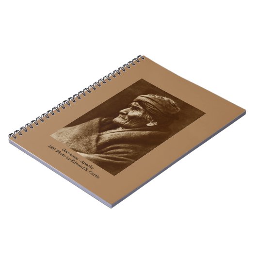Spiral Notebook Geronimo by Edward S. Curtis ノートブック (左側)
