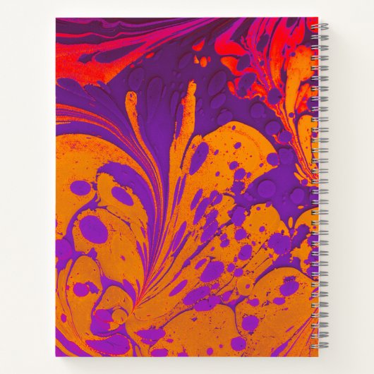 spiral notebook marble design 120 squared pages ノートブック (裏面)