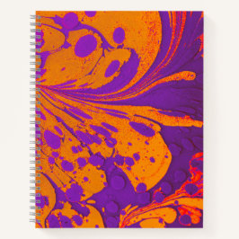 spiral notebook marble design 120 squared pages ノートブック