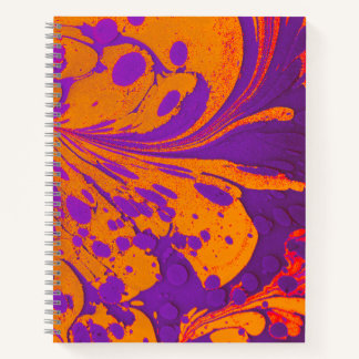 spiral notebook marble design 120 squared pages ノートブック