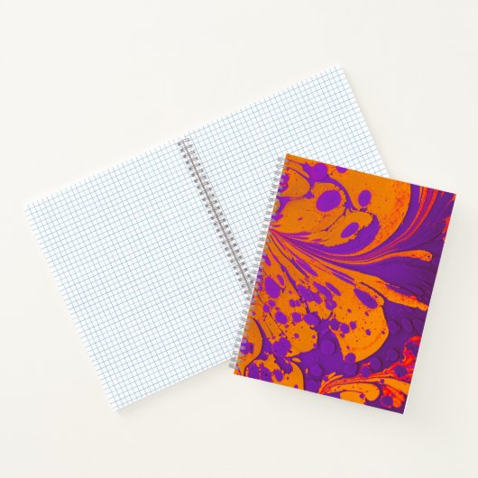 spiral notebook marble design 120 squared pages ノートブック (内部)