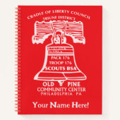 Spiral Notebook - Red (Personalized) ノートブック (正面)