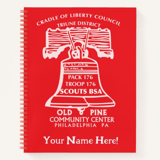 Spiral Notebook - Red (Personalized) ノートブック (正面)