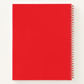 Spiral Notebook - Red (Personalized) ノートブック (裏面)