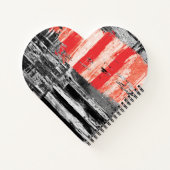 Spiral Notebook – Red Pulse Abstract Design ノートブック (裏面)