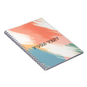 Spiral notebook retro stripe pastel colour ノートブック (右側)
