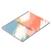 Spiral notebook retro stripe pastel colour ノートブック (左側)