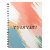 Spiral notebook retro stripe pastel colour ノートブック (正面)