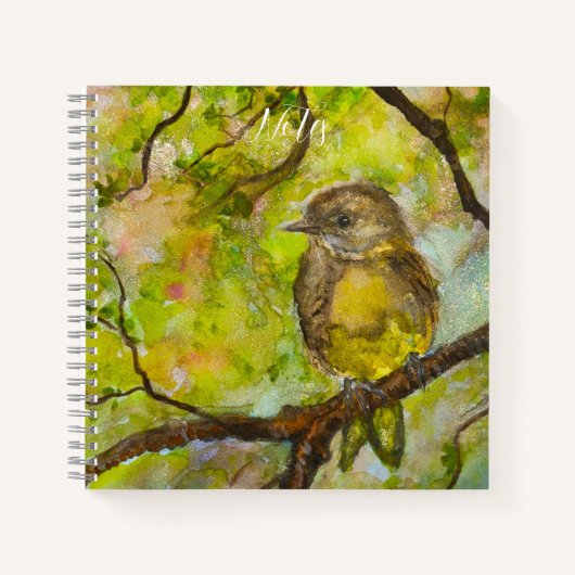 Spiral Notebook - Sweetie Bird Watercolor ノートブック (正面)