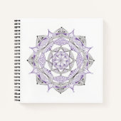 Spiral Notebook w/ Purple Mandala Design ノートブック (正面)