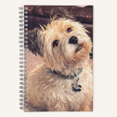 Spiral Notebook Waiting Terrier Dog ノートブック (正面)