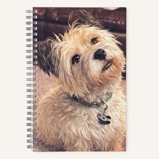 Spiral Notebook Waiting Terrier Dog ノートブック (正面)