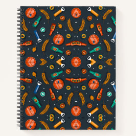 Spiral notebook with a Halloween-themed cover ノートブック