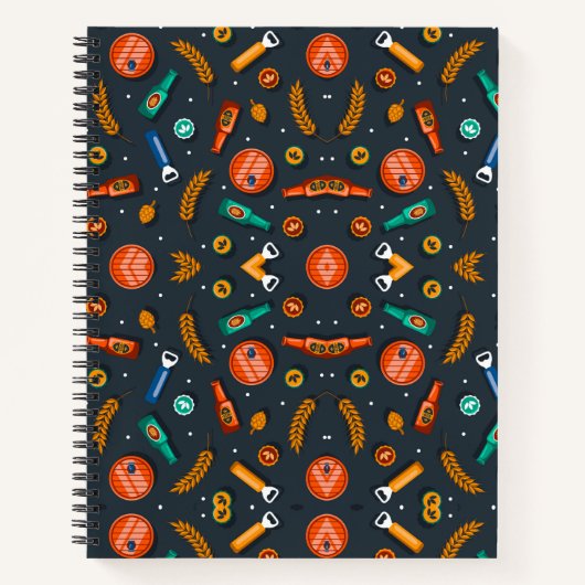 Spiral notebook with a Halloween-themed cover ノートブック (正面)