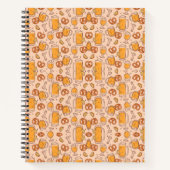 Spiral notebook with an orange pattern ノートブック (正面)