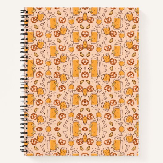Spiral notebook with an orange pattern ノートブック (正面)
