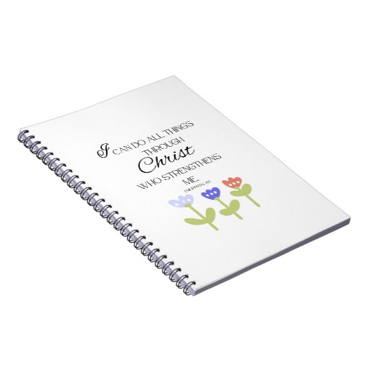 Spiral Notebook With Bible Verse ノートブック (右側)