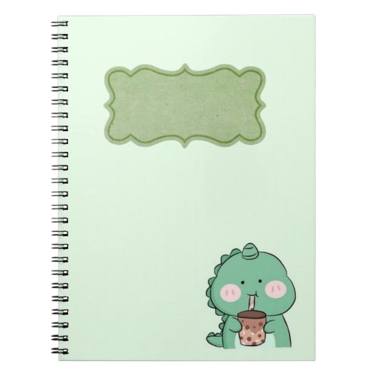 Spiral Notebook with dinosaur for kids ノートブック (正面)
