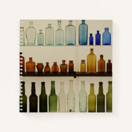 Spiral Notebook with Glass Bottle Design ノートブック