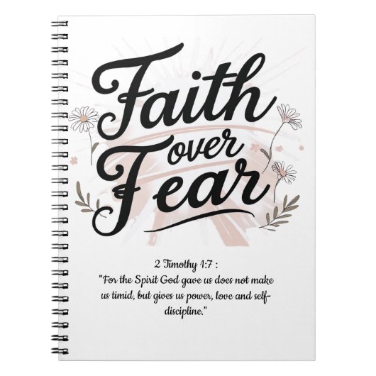 Spiral Notebook with Psalm 56:3-4 Bible Verse ノートブック (正面)