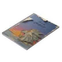 Spiral Notebook with Roaring Lion Design Papercut