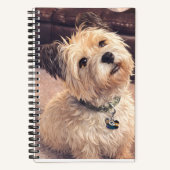 Spiral Notepad Cute Waiting Terrier Dog  ノートブック (正面)