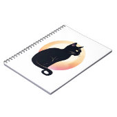 Spiral Photo Black Cat Notebook ノートブック (左側)